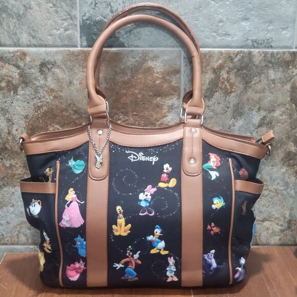 Disney Characters Large Black Carry the Magic Tote Bag Purse 2021 The Bradford E - Picture 1 of 16